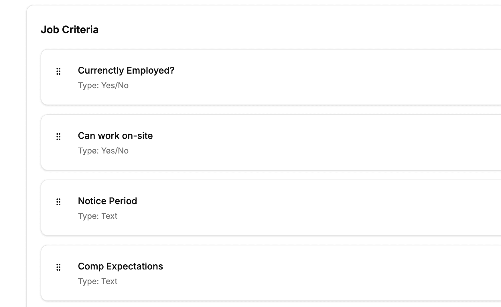 Candidate Evaluation feature screenshot